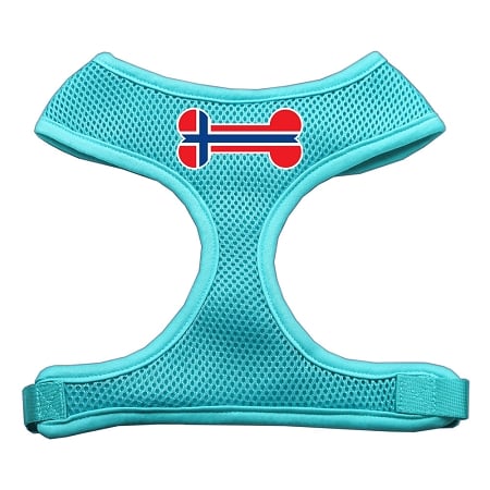 Bone Flag Norway Screen Print Screen Print Mesh Pet Harness Aqua